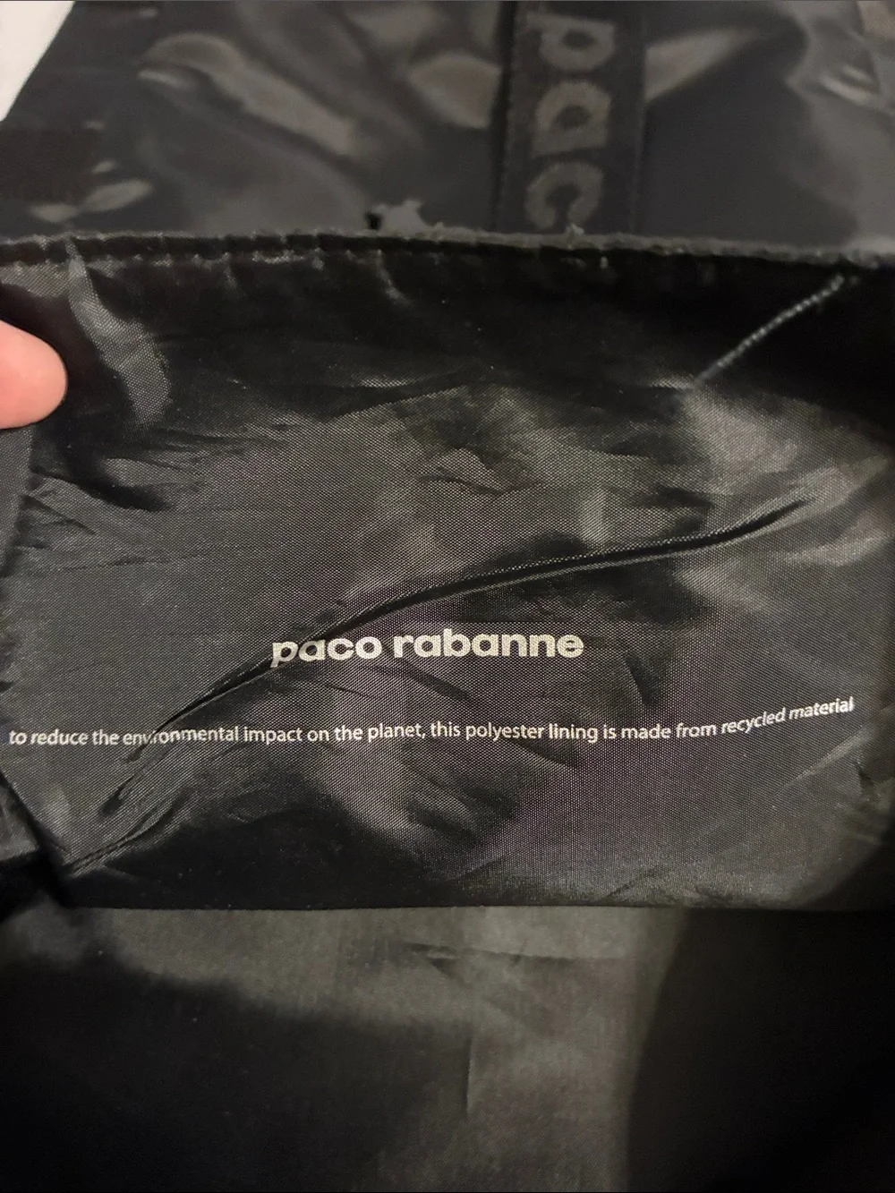 Paco Rabanne Black Nylon Phantom Backpack, Men’s or Unisex